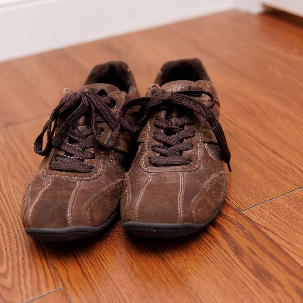 Perry Ellis America Blake Mens Brown Leather Suede Sneakers Size 9.5 - Picture 1 of 7